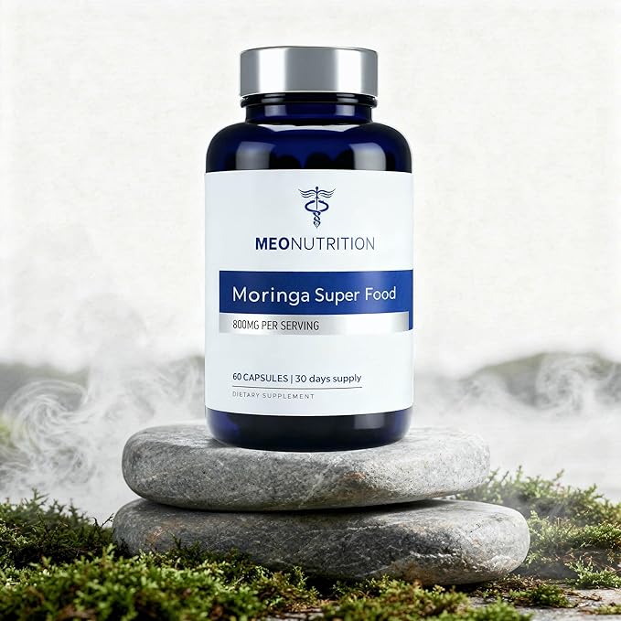 Moringa Capsules 800mg - Pure Horseradish Tree Leaf Superfood Supplement for Healthy Energy, Sleep & Joint Support - Made in USA, Vegan, Non-GMO - 60 Veggie Capsules