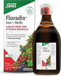 Floradix by Salus Iron & Herbs - Liquid Herbal Supplement for Energy Support* - Iron Supplement with Vitamin C & B Complex Vitamins - for Men & Women - 23.7 Fl Oz