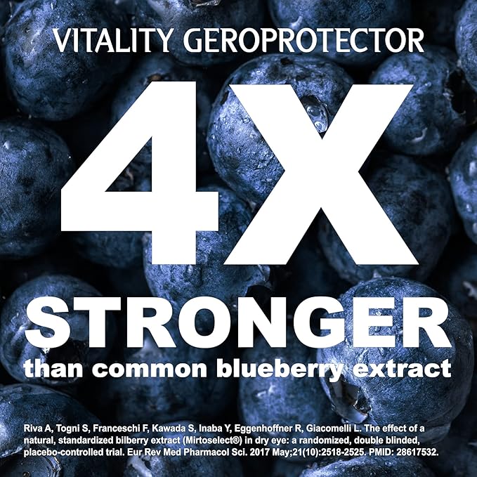 Thrivous Vitality Geroprotector – Metabolic & Cellular Support Supplement with Berberine, Nicotinamide Riboside, Mirtoselect Blueberry, Resveratrol & CoQ10 – 60 Vegan Capsules