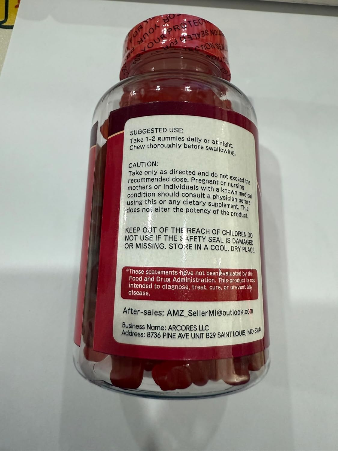 Magnesium Glycinate Gummies 600mg, Sugar Free Magnesium Gummies for Adults