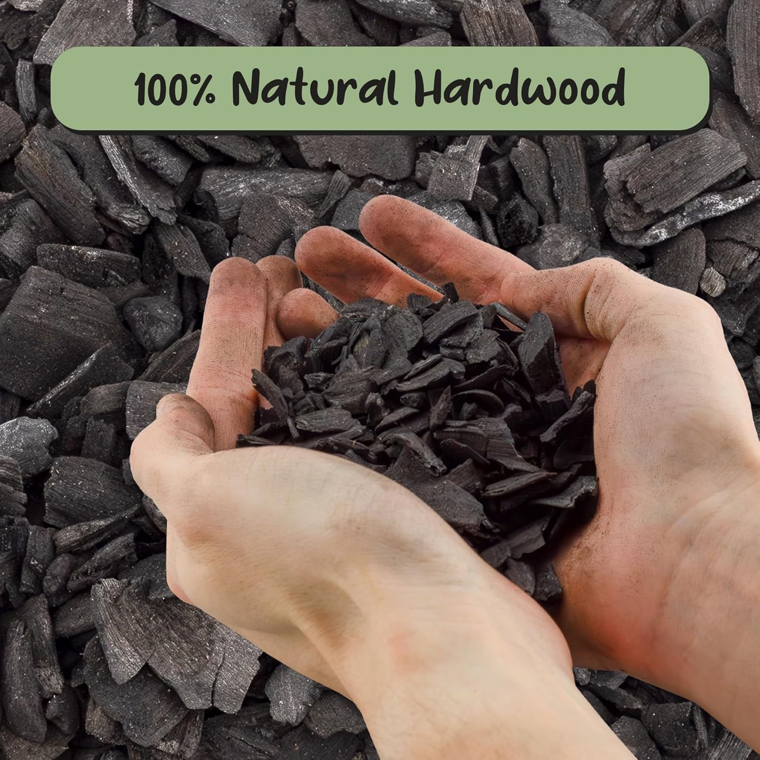 Horticultural Charcoal for Indoor Plants (2 Quarts), Hardwood Soil Additive for Orchids, Terrariums, and Gardening