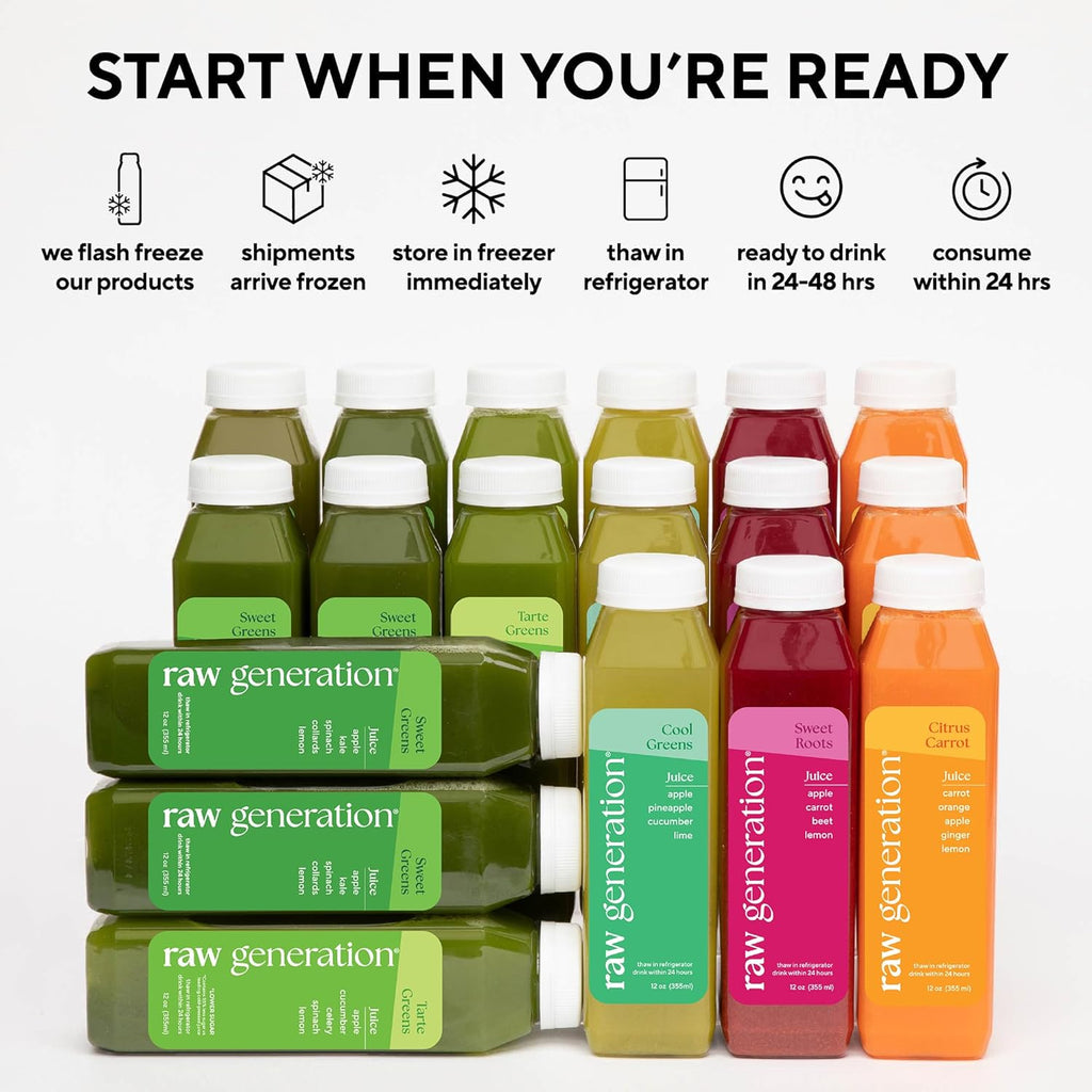 Raw Generation 5-Day Skinny Cleanse - Weight Management & Detox Juice Cleanse/Healthiest Way to Cleanse Your System/Jumpstart a Healthier Diet
