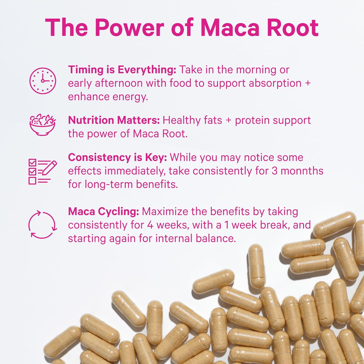 Pink Stork Maca Root Capsules for Women – Organic Maca with BioPerine® for Hormonal Balance, Energy + Wellness – Supports Perimenopause, Menstrual Health, and Vitality