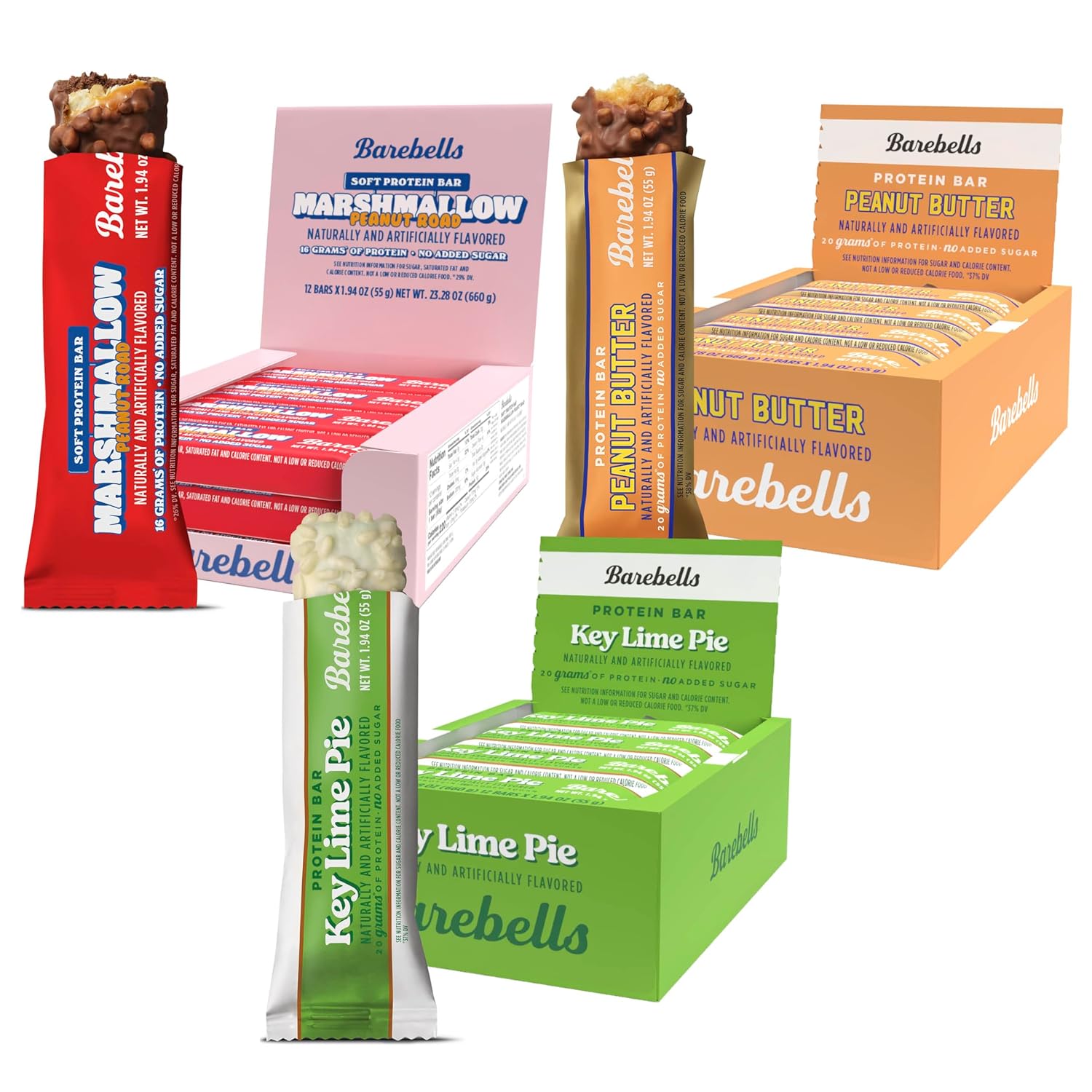 Barebells New On The Block Bundle (3 Mix Pack) – 36 Total Bars, High Protein Snacks, with 16g and 20g Protein & No Added Sugar – On-the-Go Breakfast or Post-Workout Treat