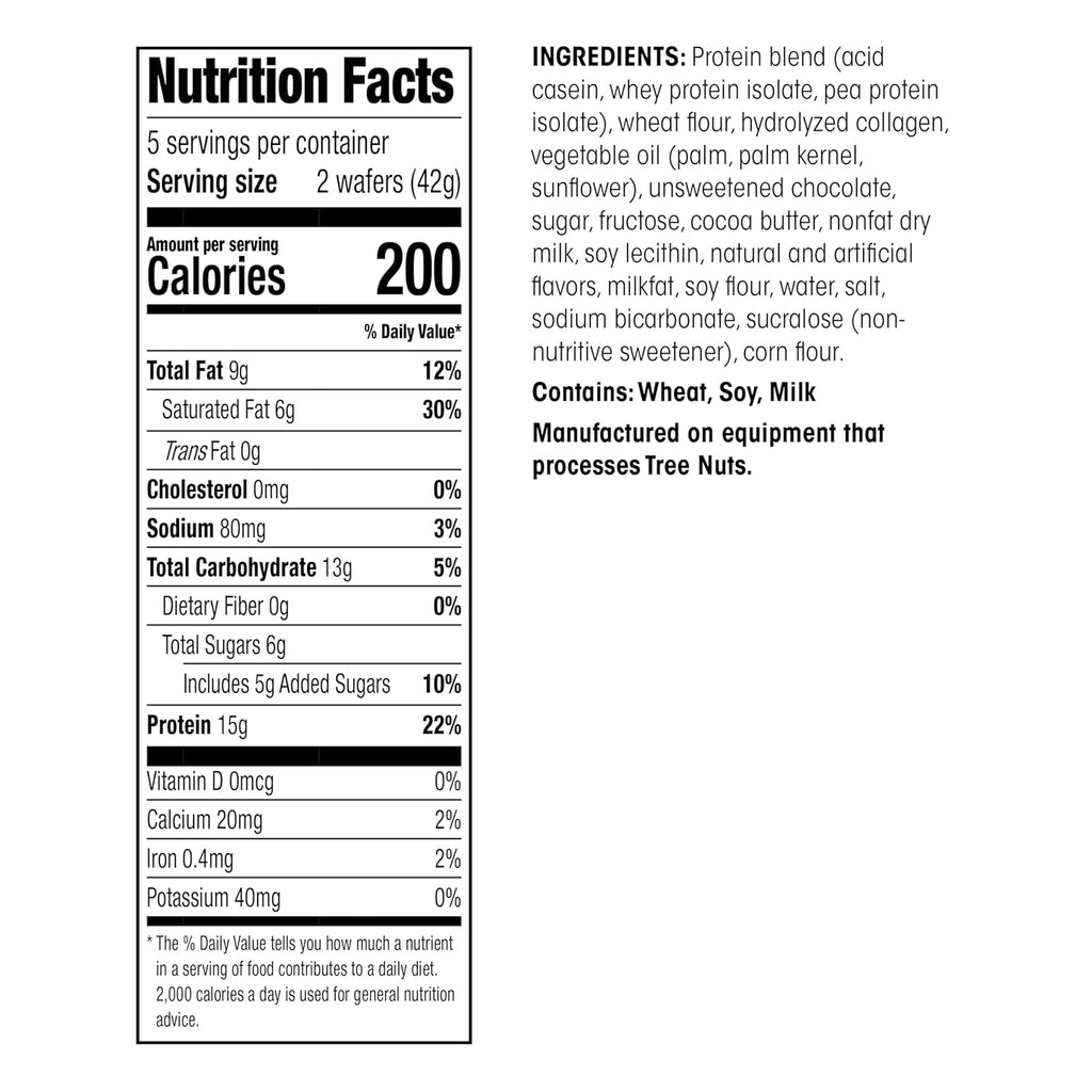 WonderSlim Protein Wafer Snack Bar, Mocha, 200 Calories, 15g Protein, 0mg Cholesterol (5ct) (Pack of 2)