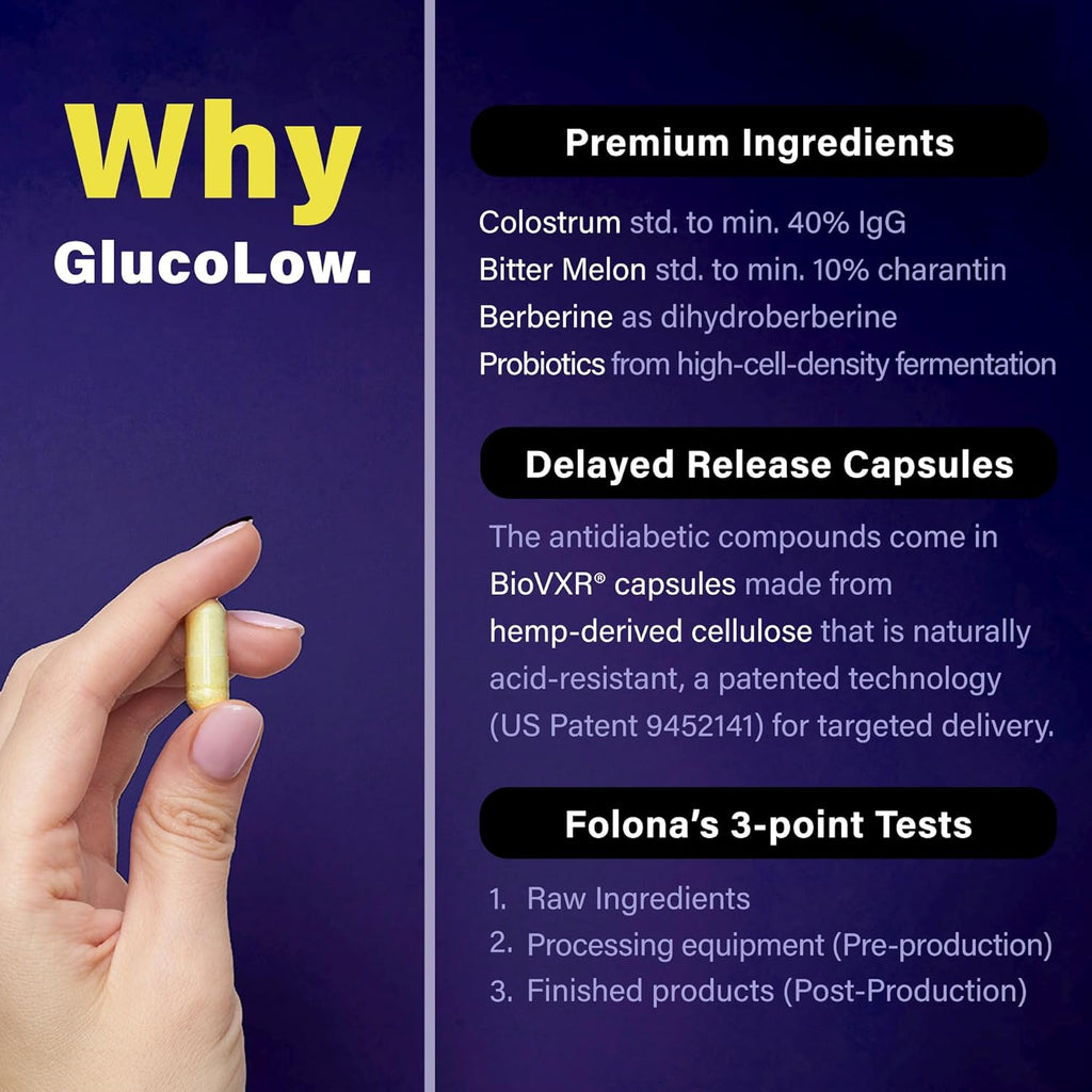 Blood Sugar Support Colostrum Supplement w/Bitter Melon, Probiotics Blend w/Akkermansia & Prebiotic Berberine | for Healthy Blood Glucose, Metabolism, Gut & Immunity | 90 Delayed Release Vegan Caps