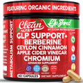 GLP1 Supplement Berberine Ceylon Cinnamon Apple Cider Vinegar Chromium Turmeric PCOS Supplements Immunity & Metabolism Support 60 Vegan Capsules by Clean Nutra