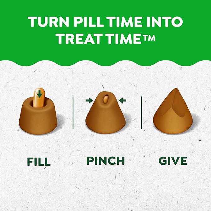 Greenies Pill Pockets for Dogs Large Size, Dog Treat Pouch for Capsule Medication, Peanut Butter Flavor, 15.8 oz. Pouch