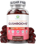Sugar-Free Mushroom Complex Gummies - Potent 10x Mushroom Supplement with Lions Mane, Chaga, Reishi, Cordyceps Natural Stress Support, Calm Gummies, Nootropic Supplement, No Sugar or Pills