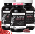 Durable RED Yeast Rice – Organic 1,600 mg Extra Strength + CoQ10 Phytosome – Supports Healthy Cholesterol, Heart, Lipids & Circulation – Doctor Formulated, Non-GMO, Vegan, Made in USA (180 Capsules)