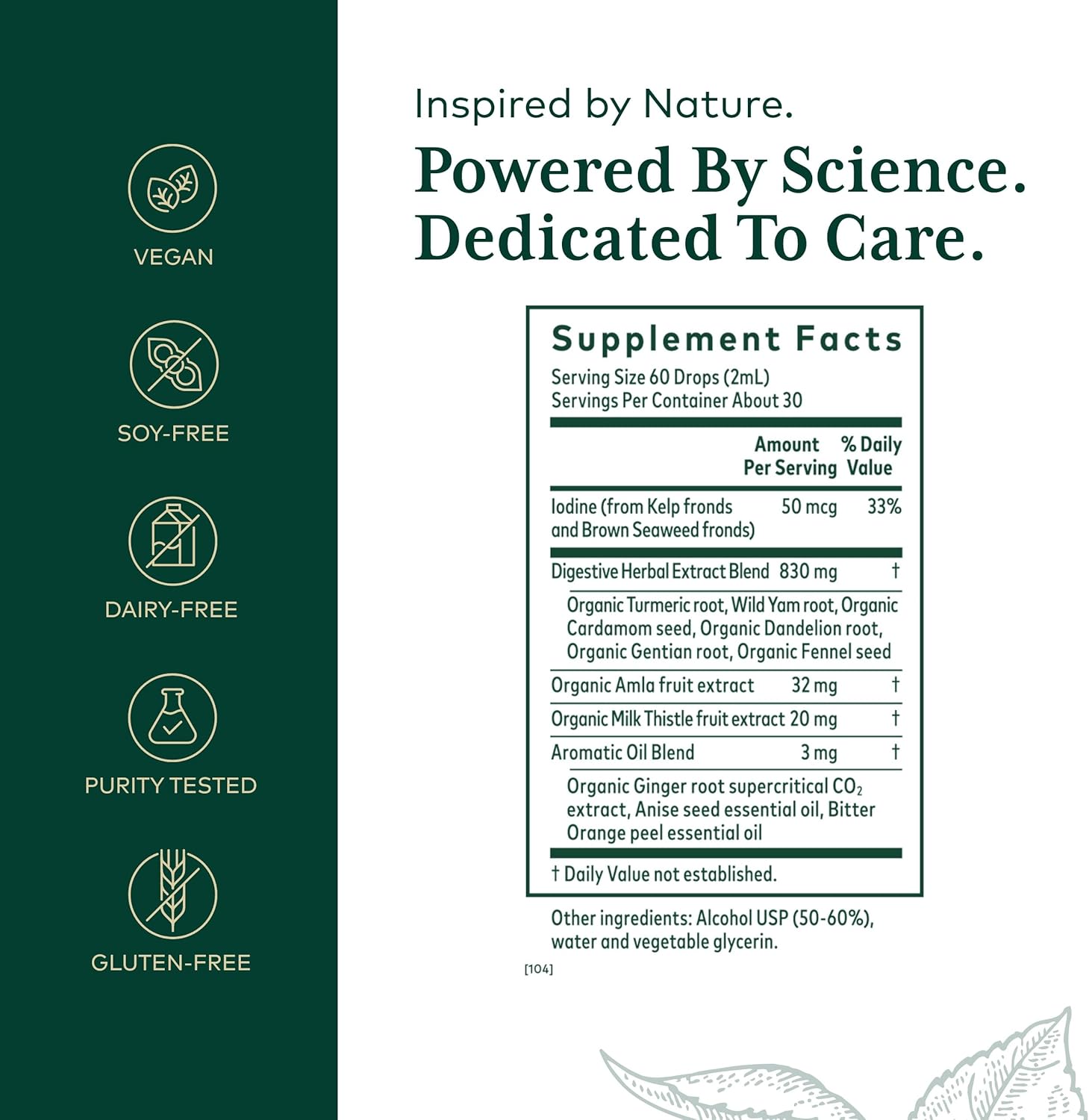 GAIA HERBS PRO Digestive Bitters with Turmeric - with Herbs Traditionally Used to Support Healthy Digestion* - Herbal Formula - Great for Travel - 2 Fl Oz (30 Servings)