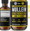 HERBIFY Mullein Drops - Lung Cleanse - Leaf Extract - Powerful Mullein for Immune Support,Detox & Respiratory Support - Made in USA - Lung Cleanse for Smokers - 4 Oz