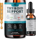Thyroid Support For Women & Men Liquid Drops.Thyroid Supplement Drops With Selenium Zinc Iodine L-Tyrosine Ashwagandha For Energy & Metabolism Support, Hormone Balance,Vegan，Additives Free - 2 Fl. Oz