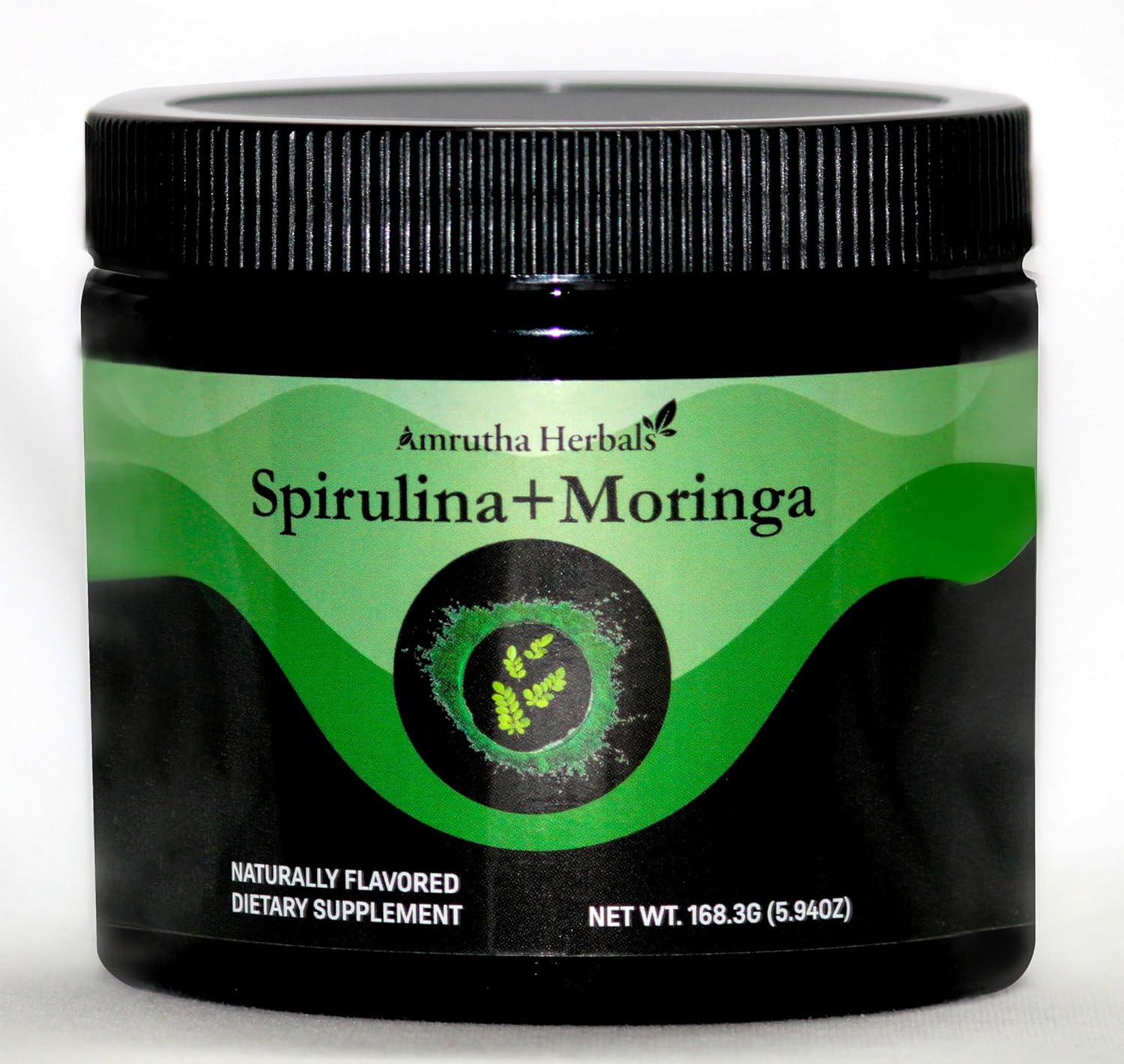 Organic Spirulina + Organic Moringa Greens Powder, Gluten-Free, Vegan Friendly, Detox & Digest, Superfoods 30 Servings Made in USA