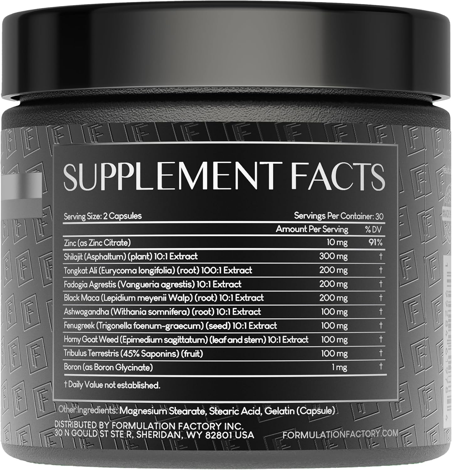 Formulation Factory Self Obsessed Starter 10-in-1 Masculinity Maximizer Supplement for Men with Shilajit, Tongkat Ali, Ashwagandha, Fenugreek to Support Muscle, Drive, Strength 60 Count (Pack of 1)