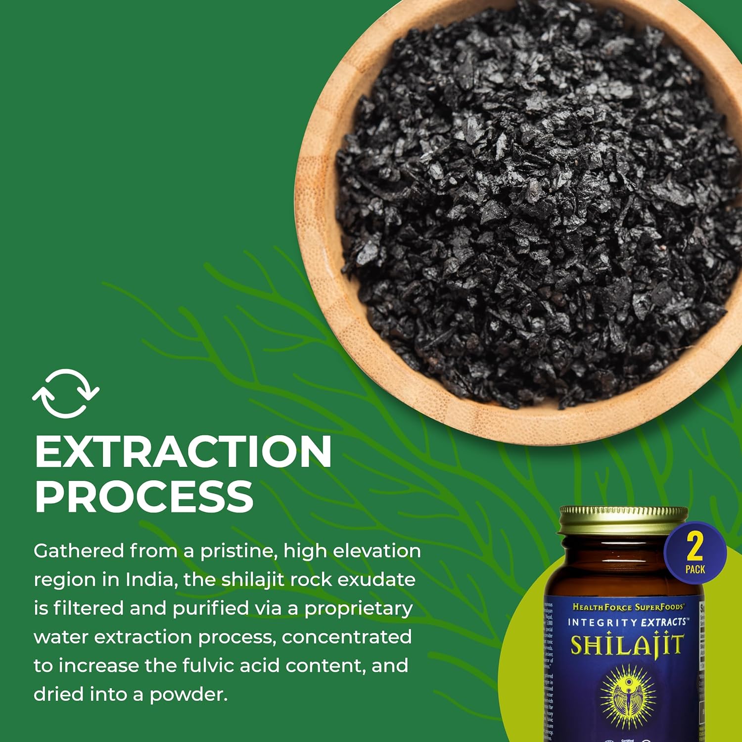 HEALTHFORCE SUPERFOODS Shilajit - 120 VeganCaps - Pack of 2