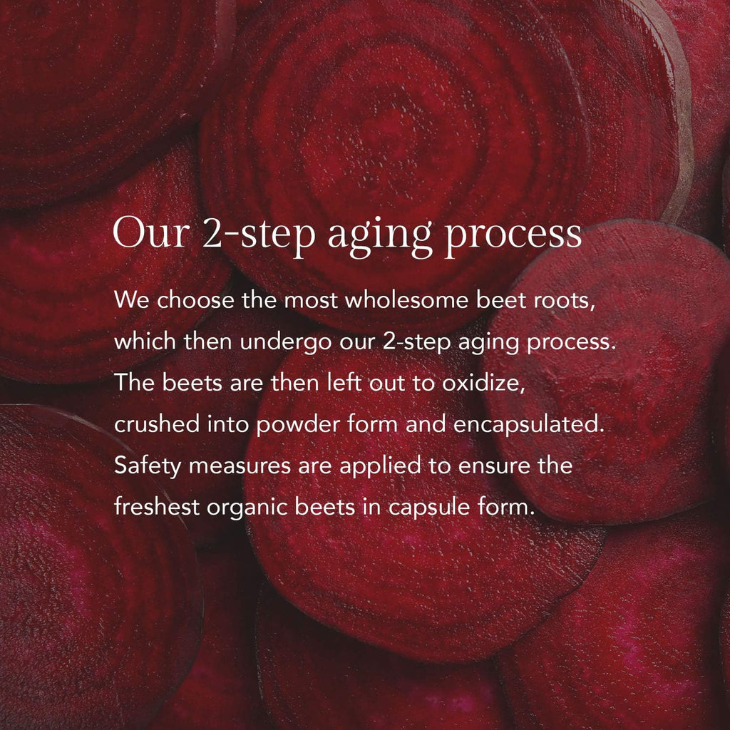 Aged Beet Root Capsules - Beet Pills for Stamina - Organic Beet Root Powder - Nitric Oxide Supplement - Nitrate No Sugar - 30 Capsules - Beet Root Supplement - Super