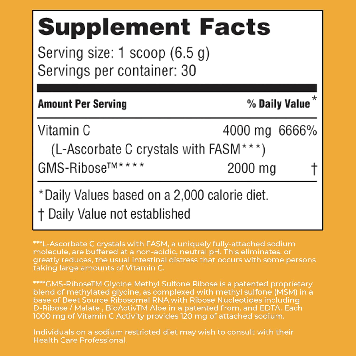 American Nutriceuticals - Vitamin C Powder - Supplement for Immune Support - Natural, Sugar Free -Non-Acidic - 4000mg