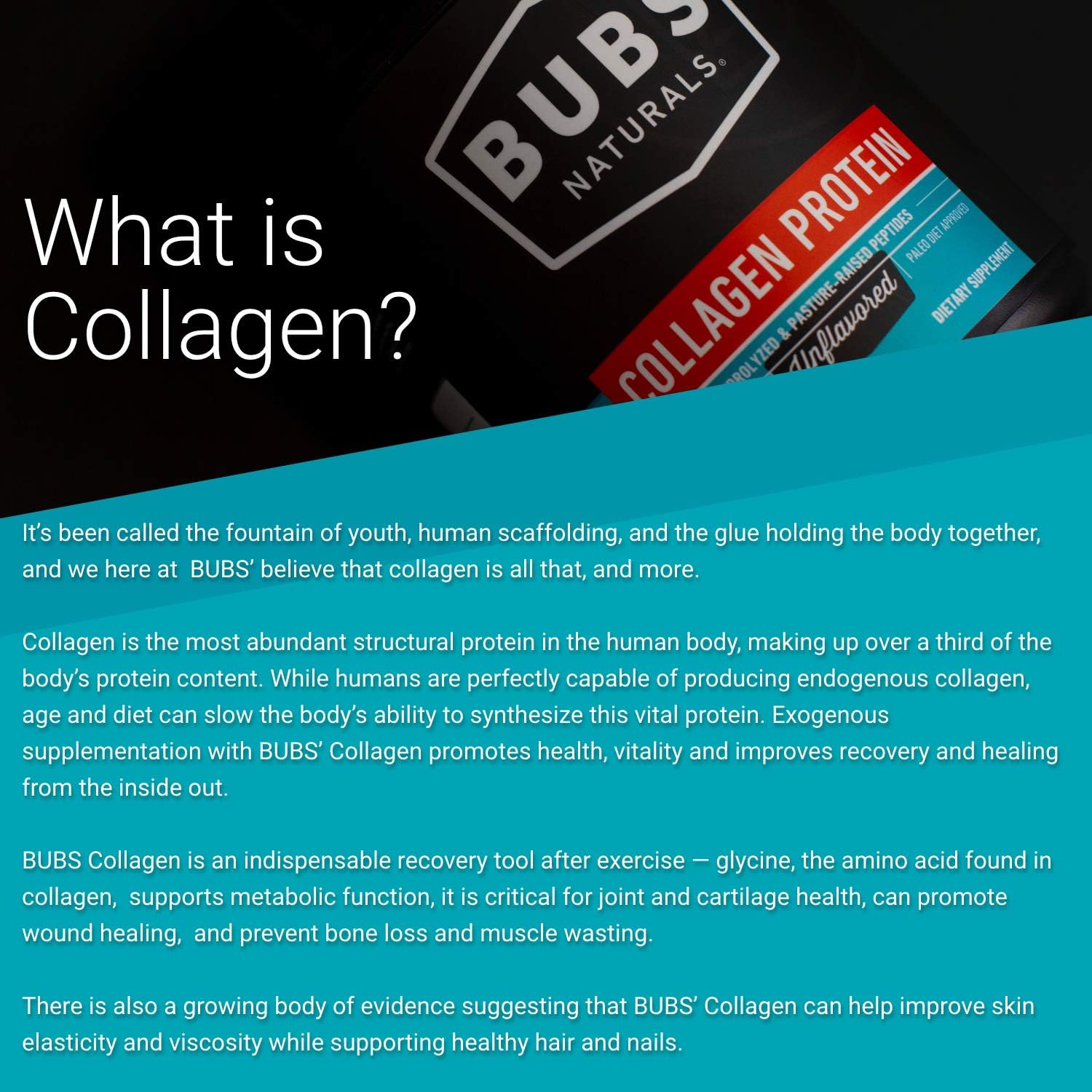 BUBS Naturals Unflavored Collagen Peptides Powder - Best Proteins for Joints & Skin - Pasture Raised Grass Fed - Paleo & Keto Friendly, Whole30 Approved, Non-GMO, Dairy & Gluten Free (20 Stick Packs)