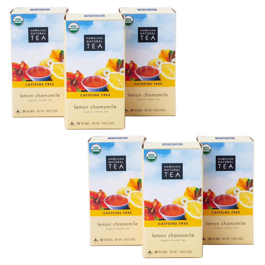 Organic Lemon Chamomile Tea - Caffeine Free Herbal Tea - Supports a Good Night’s Sleep - Calming, Relaxing Tea for Bedtime - 120 Tea Bags