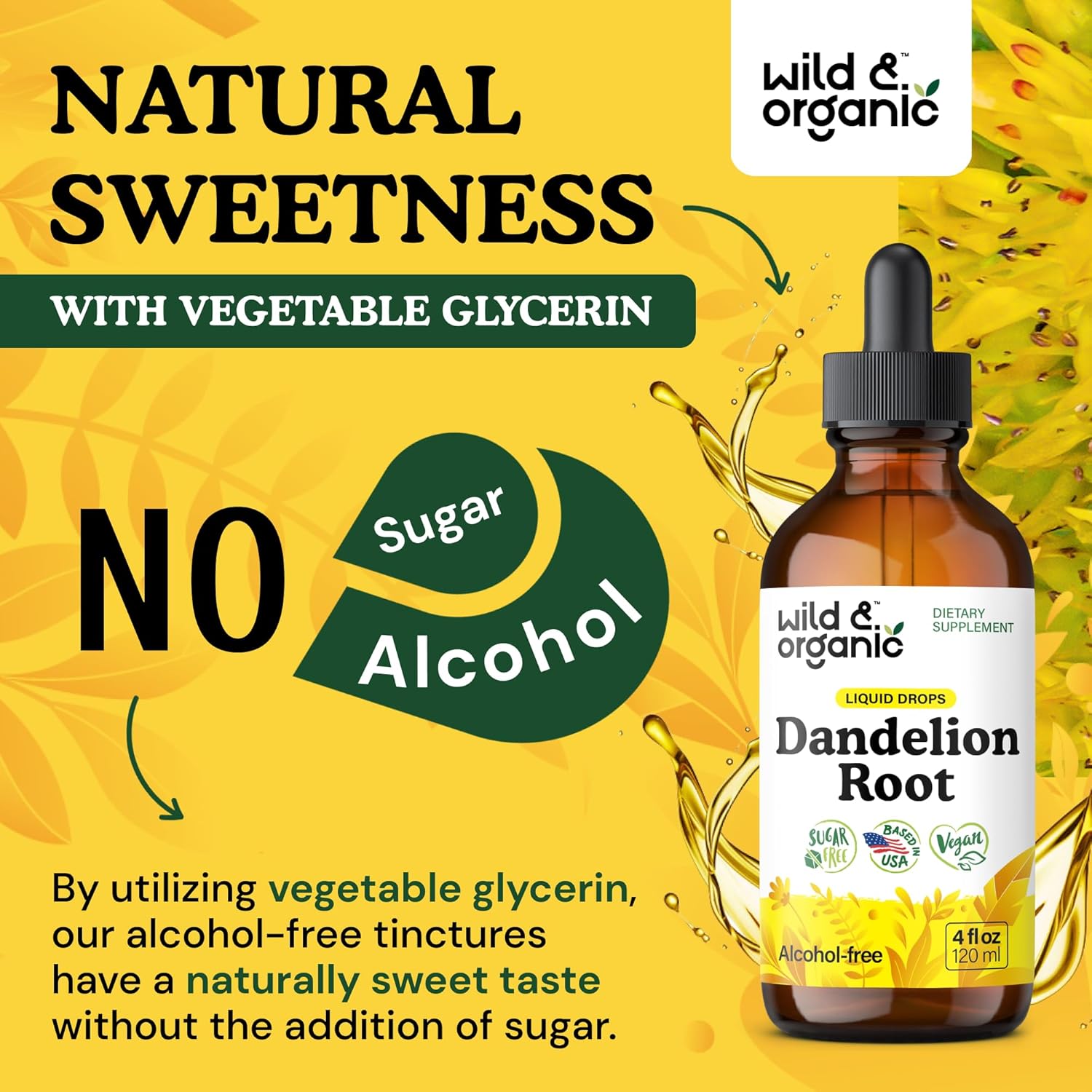 Wild & Organic Rhodiola Rosea Tincture - Rhodiola Rosea Supplement for Mood Support - Relaxing Root Extract Liquid Drops - Vegan, Sugar & Alcohol-Free - 4 fl oz