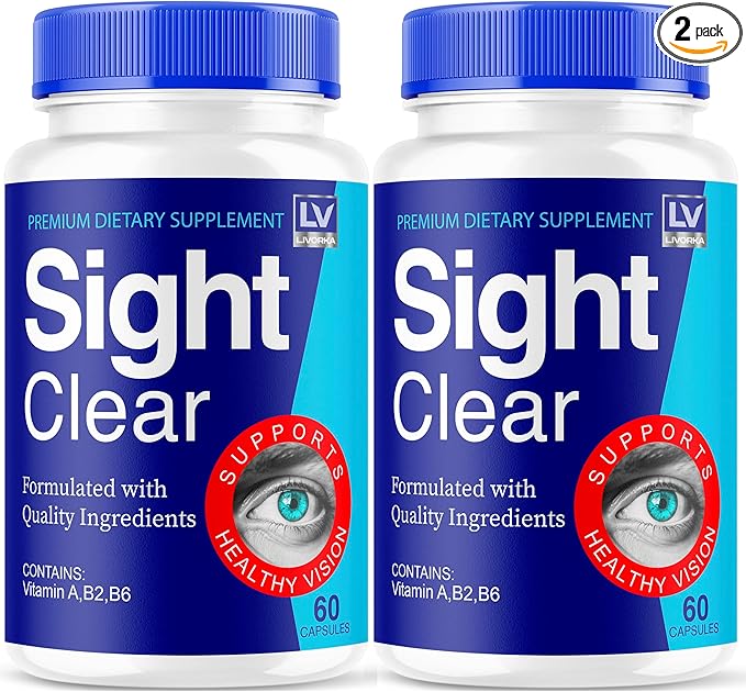 (2 Pack) Sight Clear Capsules, Sight Clear 20/20 Vision Vitamins, SightClear Eye Pills Supplement Support, SightClear for Healthy Vision Support, SightClear 20/20 Vision Vitamins Reviews for 2 Month