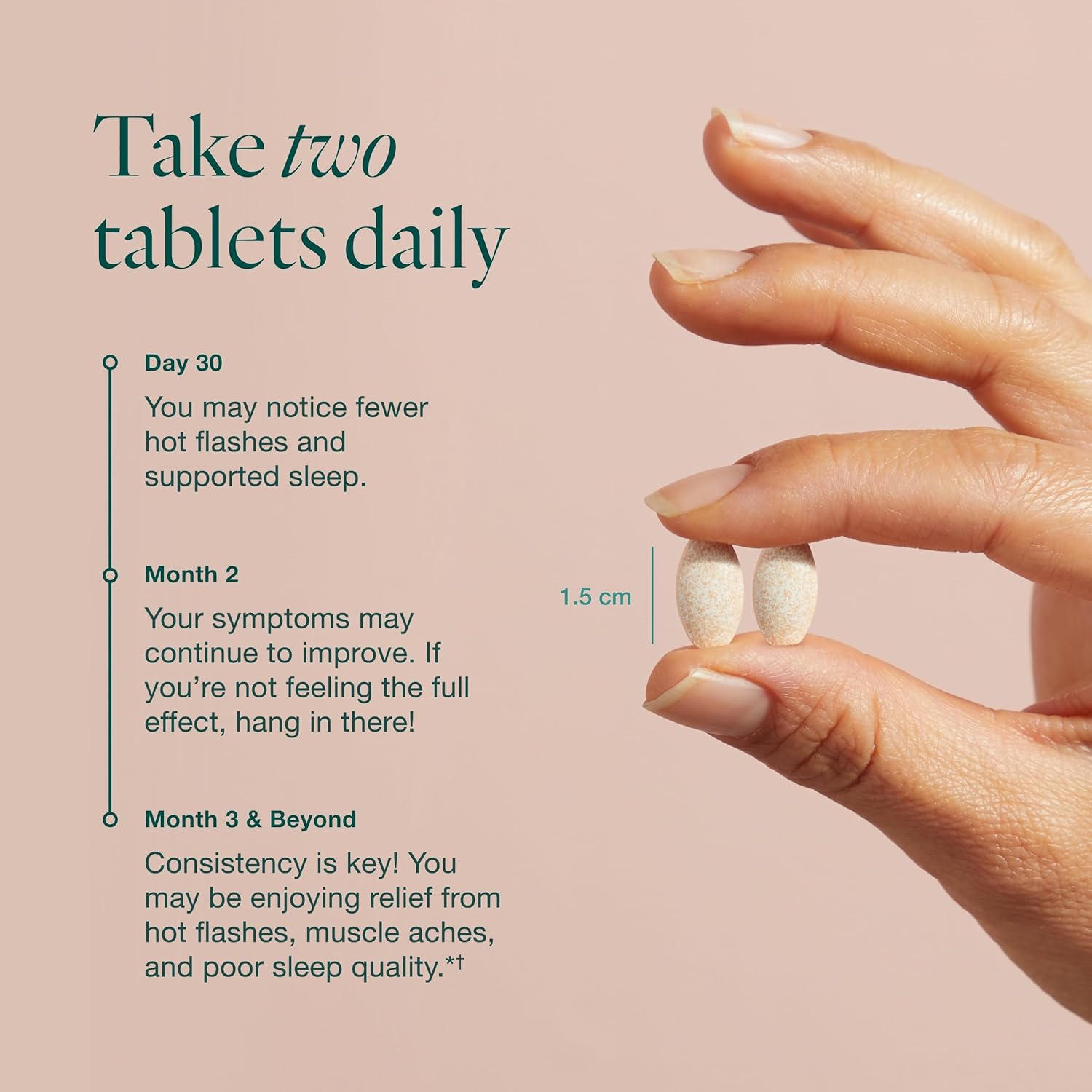 EQUELLE Multi-Symptom Menopause Relief Supplement for Women, Plant-Based S-Equol, Non-Hormonal & Non-Prescription, Fewer Hot Flashes, More Sleep, Relieves Muscle Aches, 60 Tablets