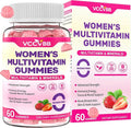 All-in-One Women's Multivitamin Gummies with Complete Vitamin & Mineral Complex, Herbal Blends for Energy, Overall Health, High Potency Hair Skin and Nails Vitamins, Strawberry Flavor, 60 Count