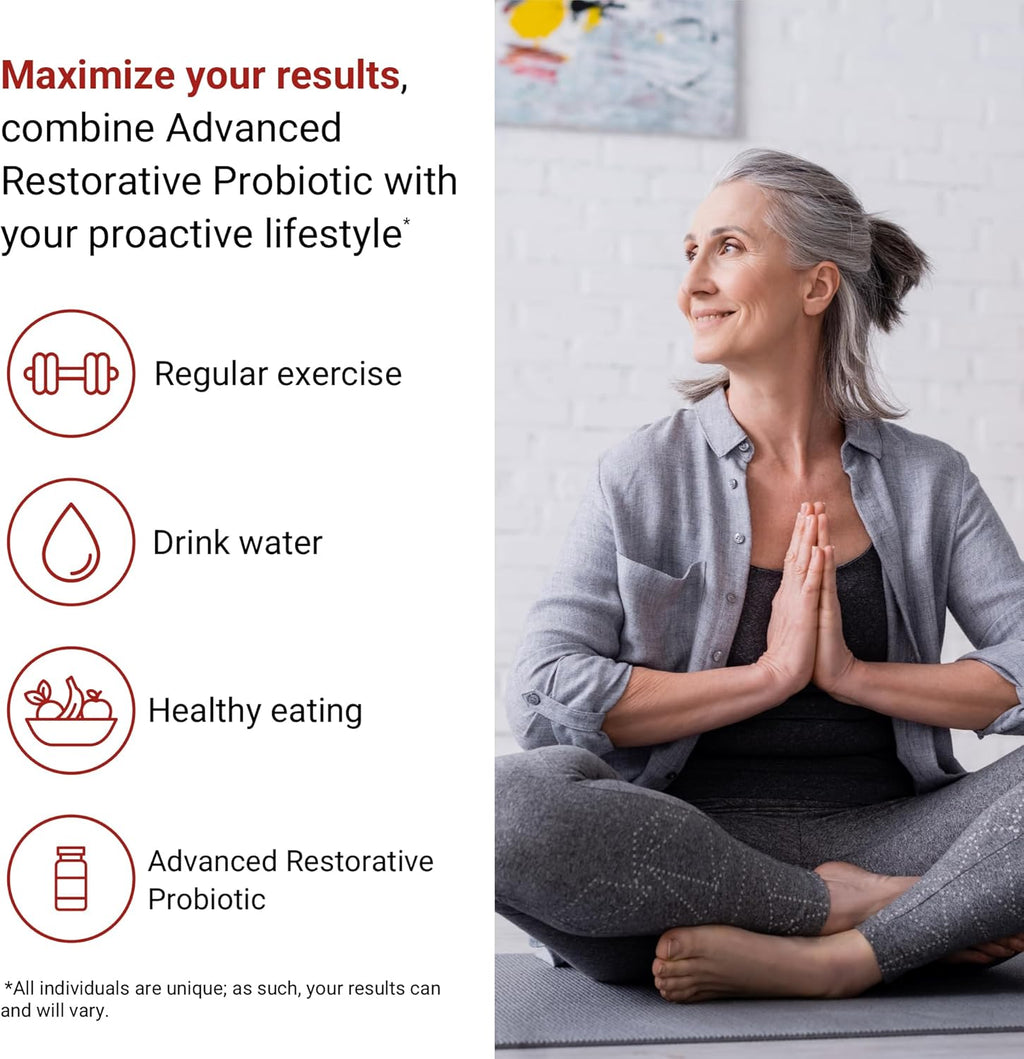ACTIVATEDYOU Advanced Restorative Probiotic for Daily Use- 30 Strain Digestive Gut Health & Immune Function Support- Acidophilus Supplement for Radiant-Looking Skin (30 Capsules)