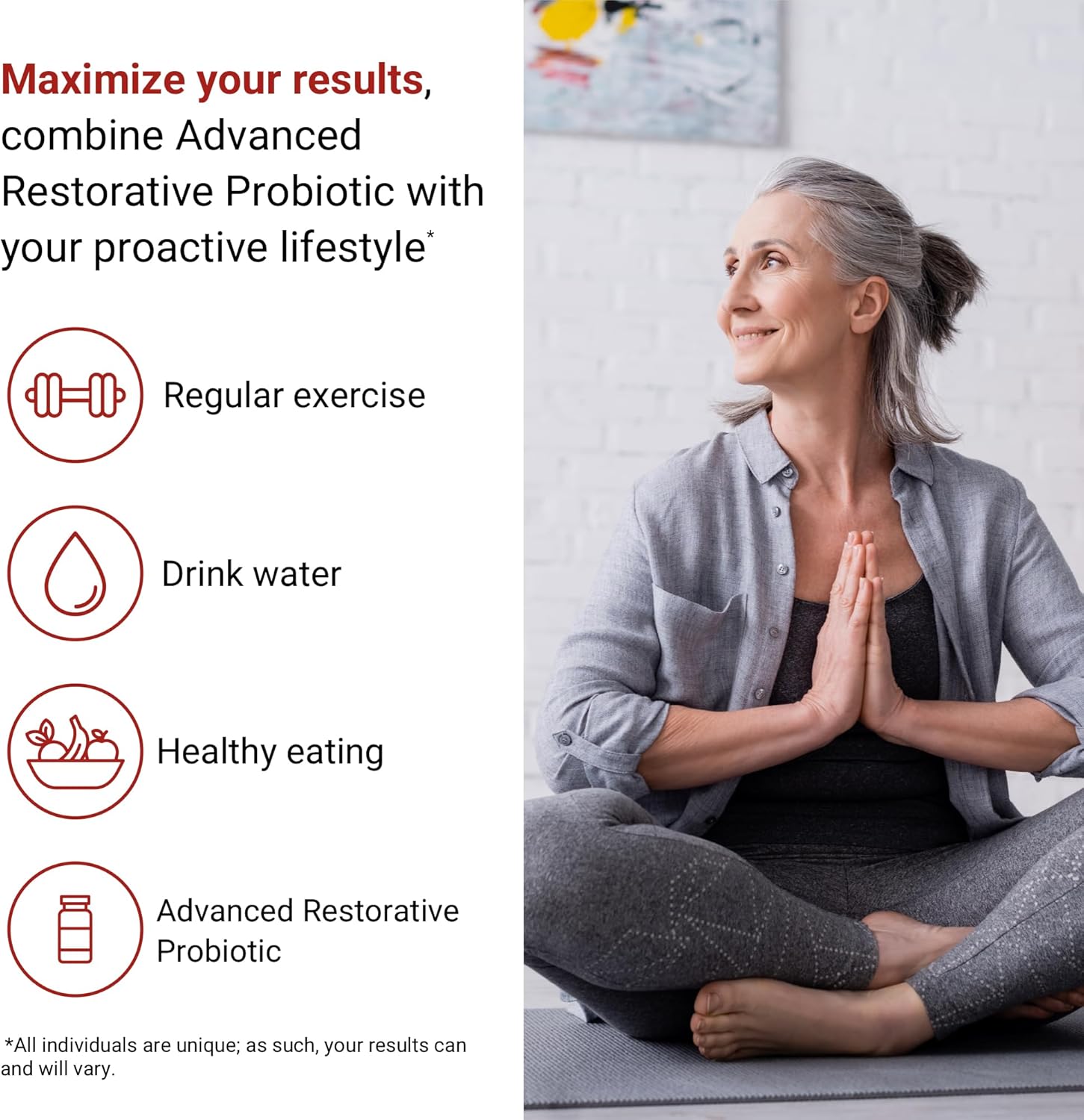ACTIVATEDYOU Advanced Restorative Probiotic for Daily Use- 30 Strain Digestive Gut Health & Immune Function Support- Acidophilus Supplement for Radiant-Looking Skin (30 Capsules)