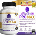 Memorion Pro Max Extra Strength Brain Support Supplement, 60 Capsules, with DHA, Vitamins, Herbal Blend, 30-Day Supply (1)