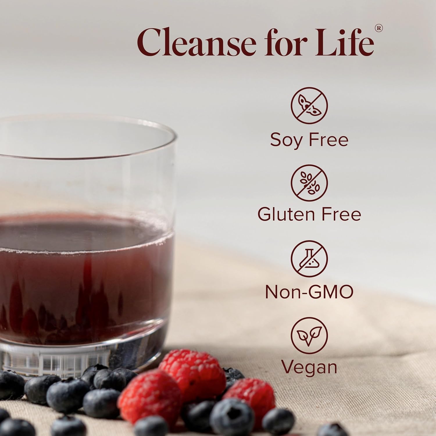 Isagenix Cleanse for Life - Detox Cleanse Drink with Vitamin B12, Niacin and Vitamin B6 for Overall Wellness - 32-Ounce Bottle (Natural Rich Berry Flavor), Packaging May Vary