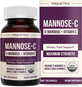 Mannose-C - Organic D-Mannose + Whole Food Vitamin C, Natural UTI Support Supplement to Flush & Cleanse Urinary Tract, Certified Organic Urinary Health for Women, Vegan, Non-GMO (180 Count)