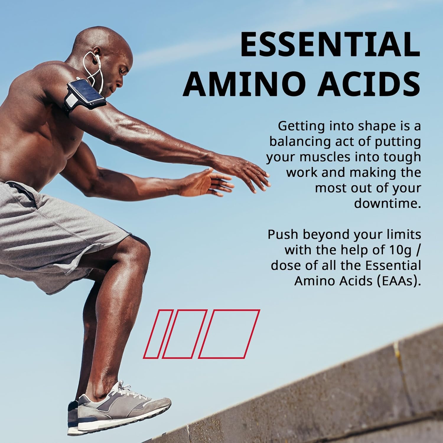 Granite Essential Amino Acids Powder for Muscle Recovery and Growth with 10g EAAs and 7g BCAAs - Soy-Free, Gluten-Free, 448g (30 Servings), Fruit Punch Flavor