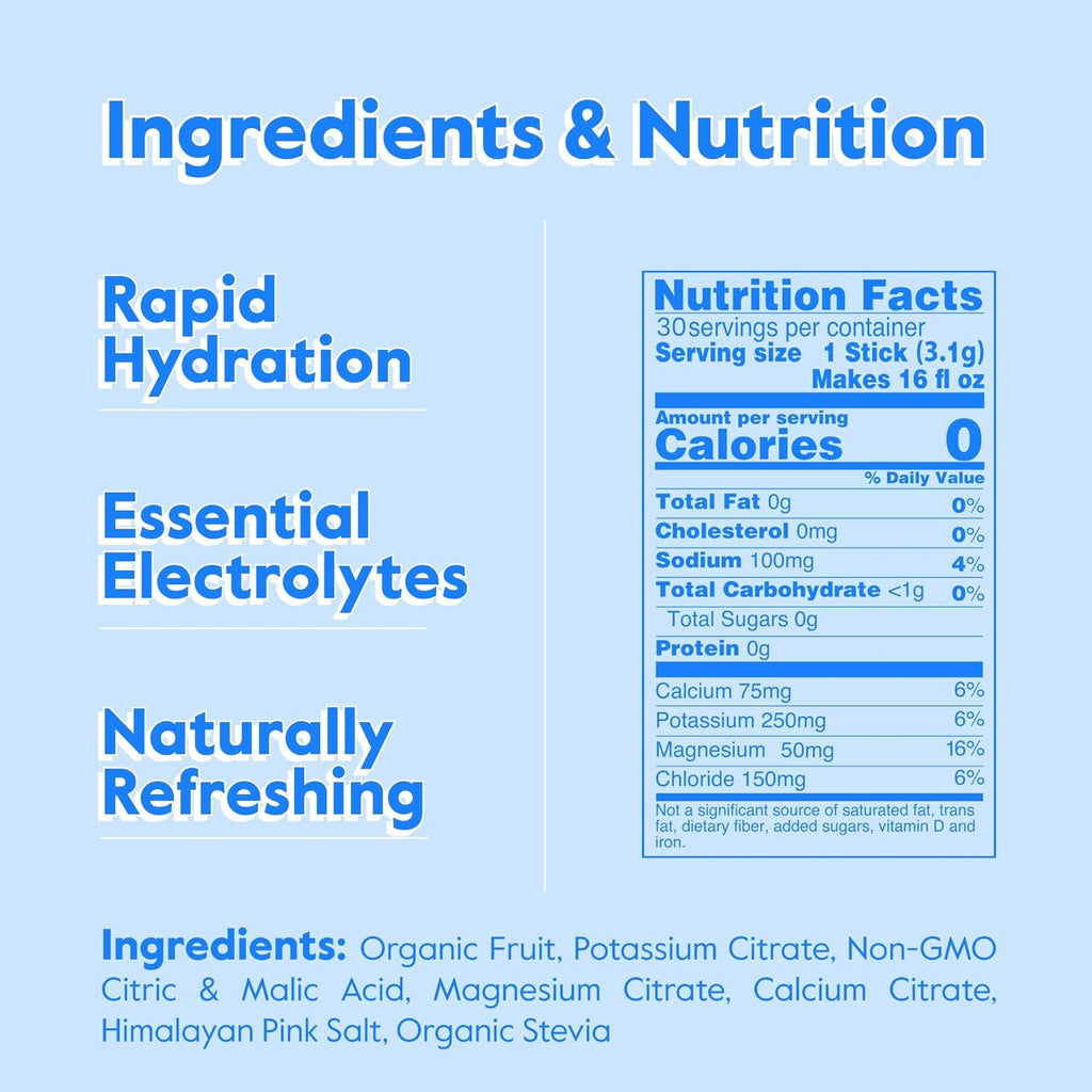 Nectar Sugar Free Electrolytes Powder - Organic Fruit No Sugar or Calories - Hydration Powder for Dehydration Relief and Rehydration - Keto and Paleo (Strawberry Lemonade 40 Serving Tub)