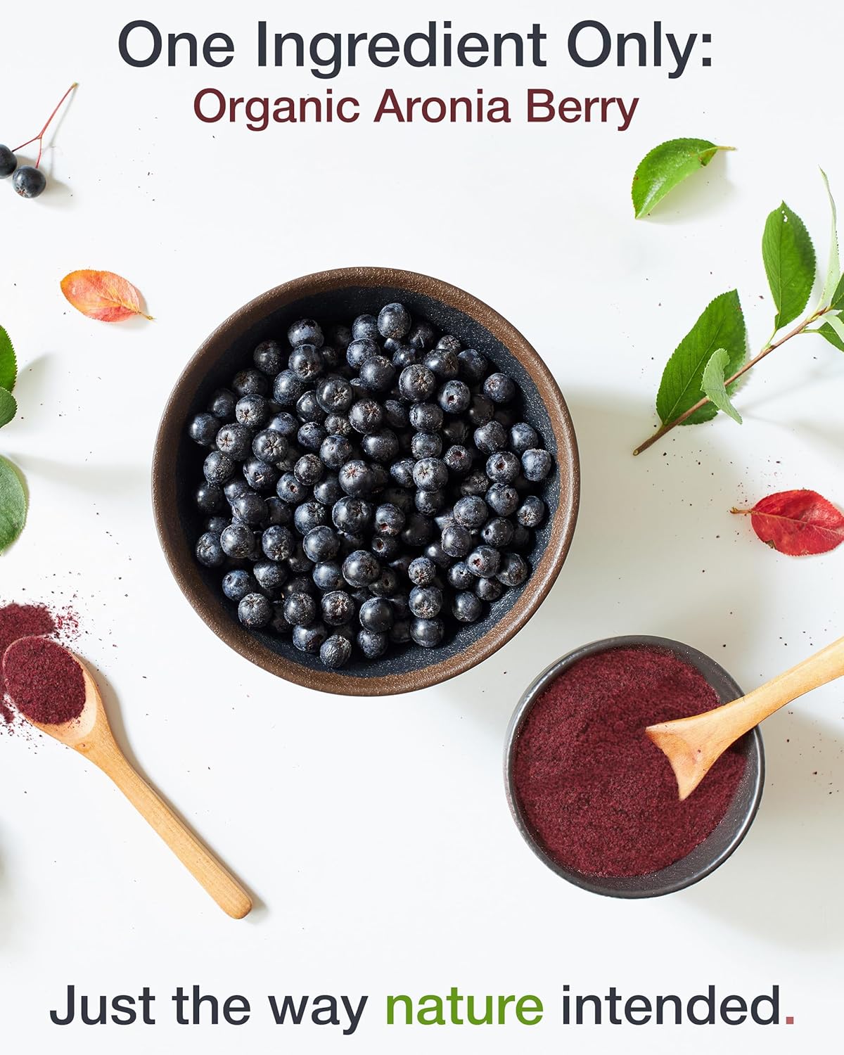 Green Valley Superfoods Organic Aronia Berry Juice Powder, Chokeberry, Antioxidant Rich Anthocyanins (8 Ounce)