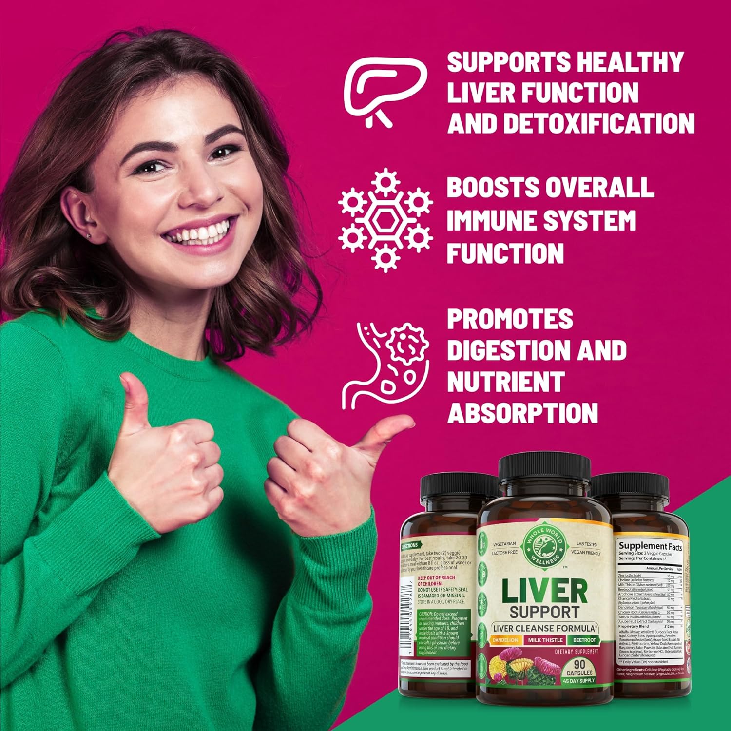 Advanced Liver Cleanse Detox & Repair Formula for Adult with Milk Thistle, Organic Liver Detox & Support Supplement for Men and Women, 90 Pills Liver Repair & Detox Support, 512mg (45-Day Supply)