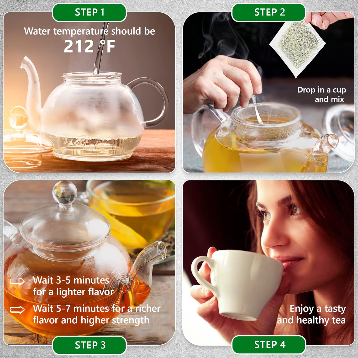 TeaDeam Tea Chamomile Tea Bags | Caffeine-Free & Sleep Time Tea | Chamomile Flowers Aroma - For Relieving Stress | Brew Hot Or Iced | 200 Tea Bags