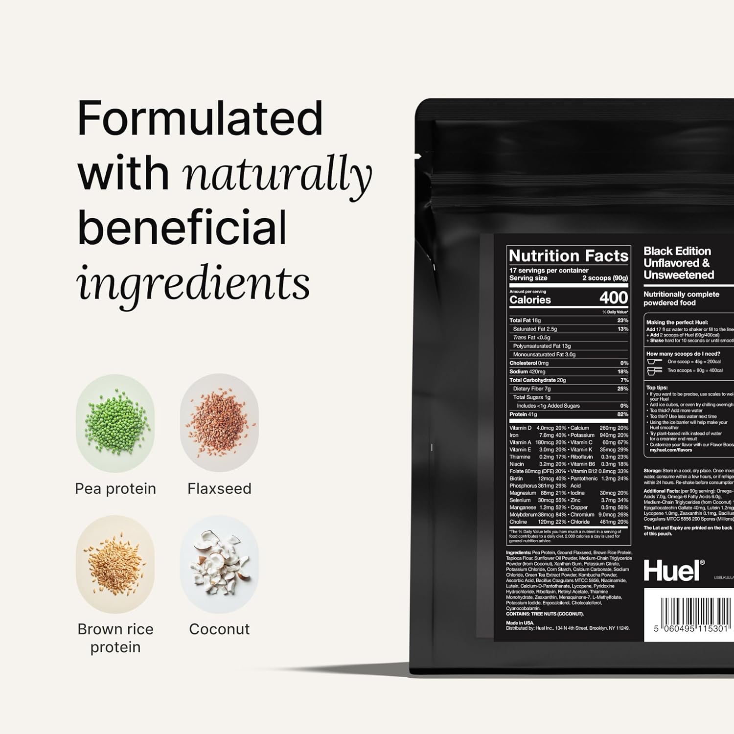 Huel Black Edition | Strawberry Shortcake 40g Vegan Protein Powder | Nutritionally Complete Meal | 27 Vitamins and Minerals, Gluten Free | 17 Servings | Scoop not included to reduce plastic