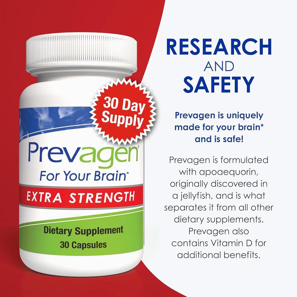 Prevagen Extra Strength - 90 Capsules (3 Month Supply) | Formulated for Your Brain | 20mg of Apoaequorin Plus Vitamin D3