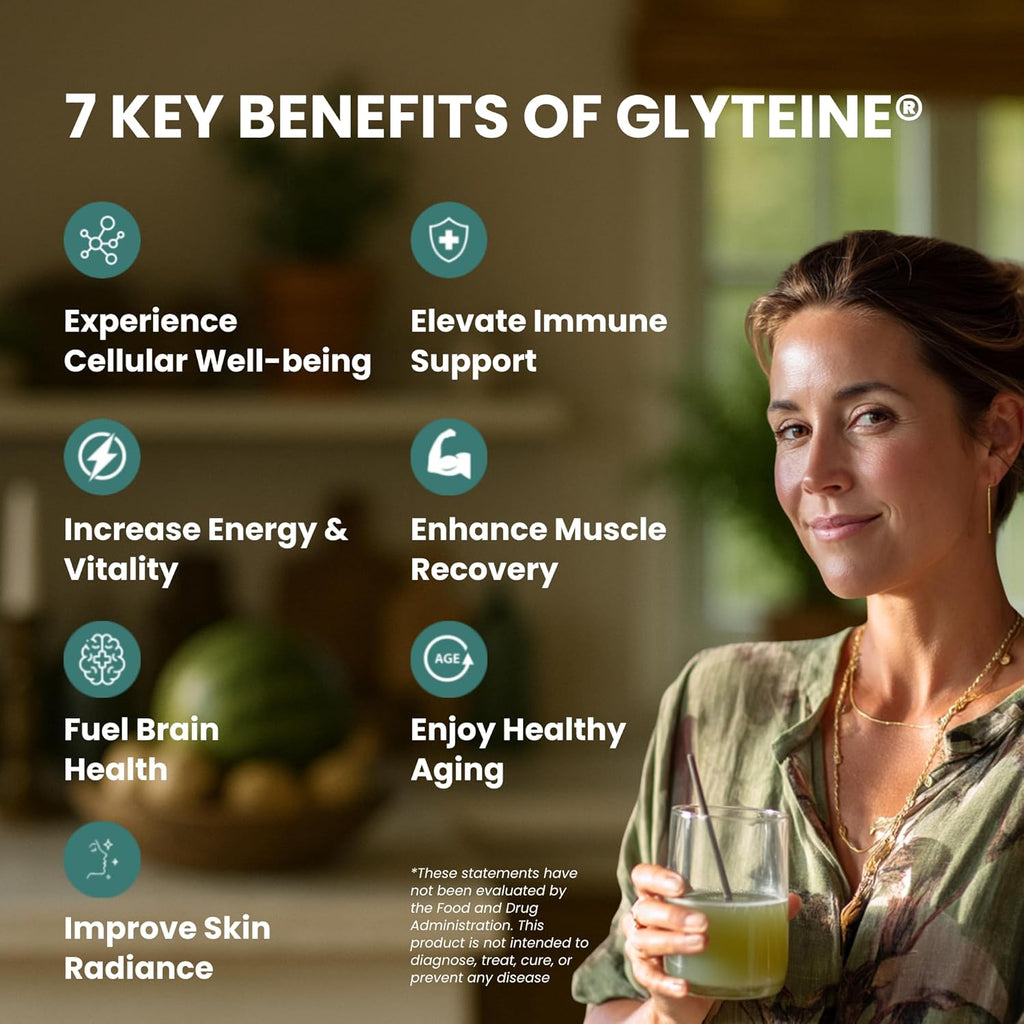 CONTINUAL - G Powder - Clinically Proven Cellular Glutathione Precursor | Benefit of Glyteine & Sunfiber | Immune Support, Master Antioxidant, Detox, Brain Health & Skin Care | 40 Sachets