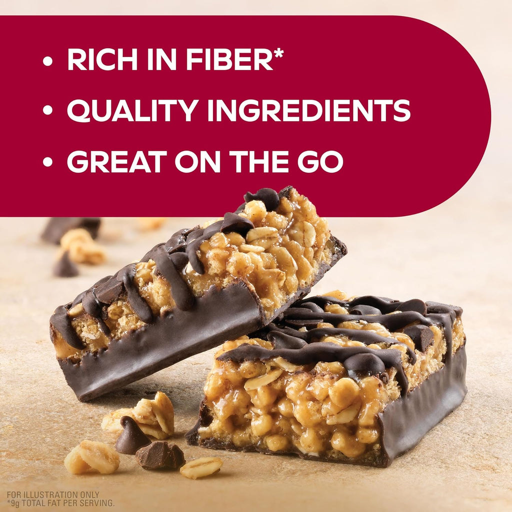 Atkins Chocolate Chip Granola Protein Bar, High Fiber, Low Sugar, 17g Protein, 3g Net Carb, High Protein Bars, Keto Friendly, 12 Count