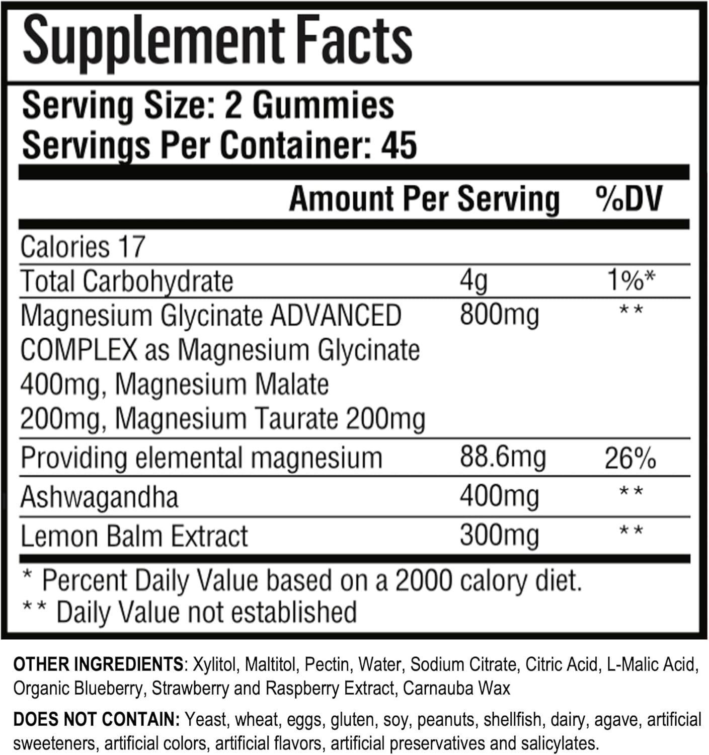 Adndale 180 CT Magnesium Glycinate Gummies 400 mg/Serv, with Ashwagandha, Magnesium Malate & Taurate, Sugar Free Chews for Adults & Kids Relaxation, Stress Relief, Night Rest, Muscle & Cardio Support
