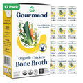 Organic Unsalted 16.9oz Chicken Bone Broth (12 Pack) – 7 Ingredients, Low FODMAP Certified, Filler Free, Gluten Free, Onion & Garlic Bulb Free