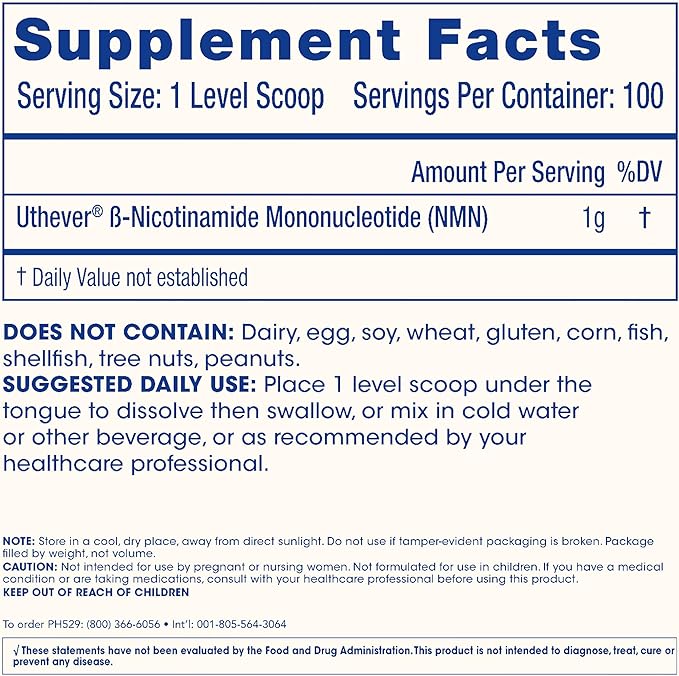 ProHealth NMN Pro Powder (100 Grams) Clinically Studied Uthever® NMN. NAD+ Precursor for Cellular Energy, Mitochondrial Support & Healthy Aging. USA Manufactured, Triple Lab-Tested