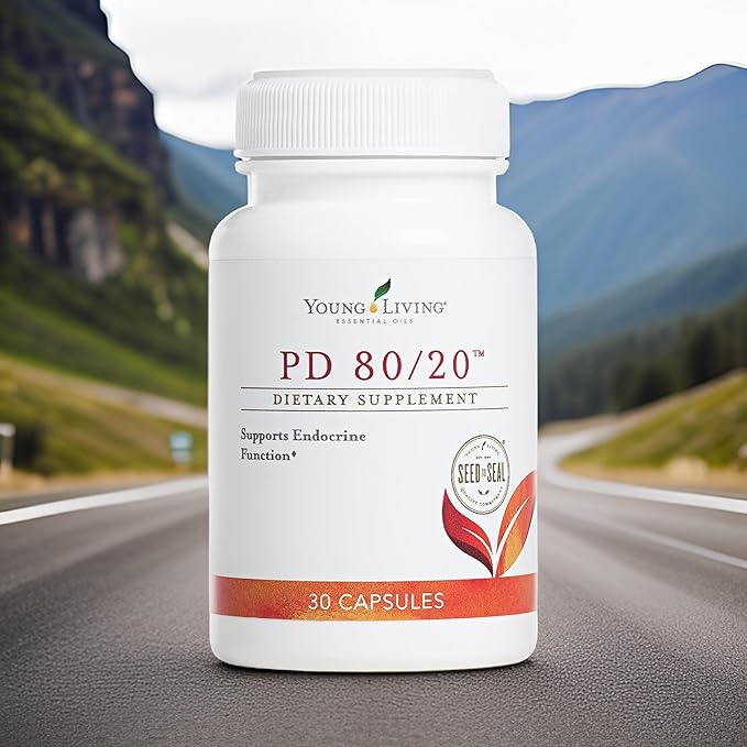 Young Living - PD 80/20 Dietary Supplement 30 Capsules | Daily Endocrine Function Support | With Pregnenolone & DHEA | Support Hormone Balance & Energy