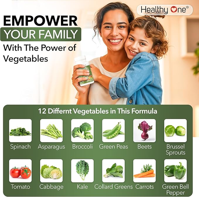 Fruits & Veggies Formula - 27 Premium Whole Foods - Organic Ingredients - Equals 3 Servings of Fruits & Vegetables - Improve Energy, Focus & Immune Function - Fiber - Antioxidants - 150ct (75 Serv)