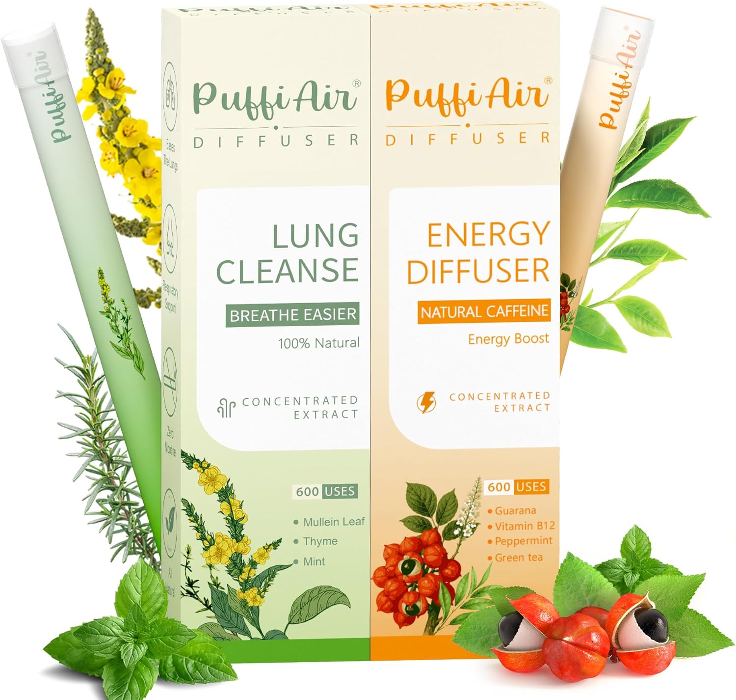 Herbal Diffuser Bundles (2 Sticks (Green & Oranage))