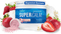 Supercalm Powdered Drink Mix, Strawberries & Cream, L Theanine, Ksm-66 Ashwagandha, Magnesium Glycinate, Vitamin D 3, Supplements for Relaxation & Focus, Natural, No Sugar, Non GMO, 30 Srvgs