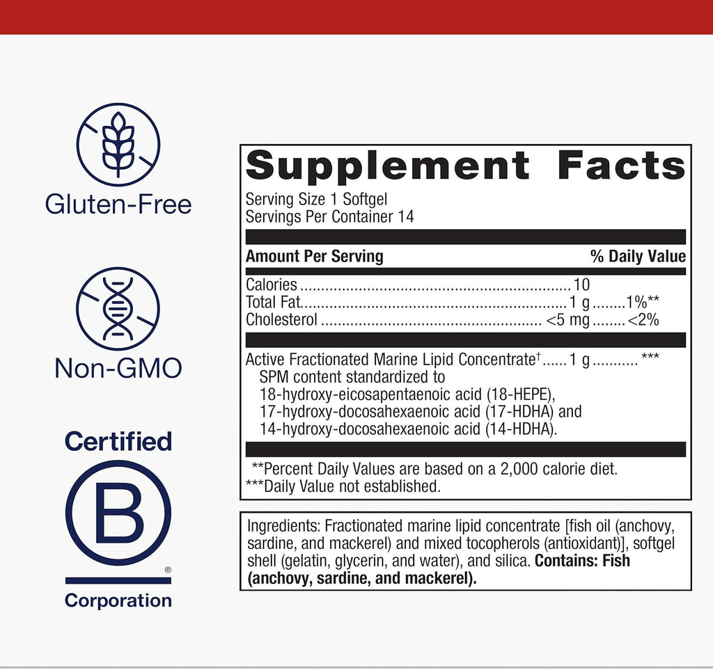 Metagenics SPM Active One Daily - Joint Soreness Supplement with Pro Resolving Mediators* - Encourages Soothing Relief* - Features Next Generation Omega Fish Oil - Non-GMO & Gluten-Free - 14 Softgels